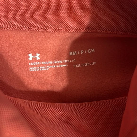 Under Armour Peachy/Coral mock neck Sweatshirt size Small - Picture 3 of 5